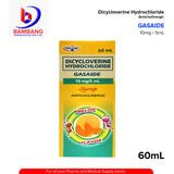 GASAIDE Dicycloverine Hydrochloride 10mg/5ml Syrup Anticholinergic 60ml
