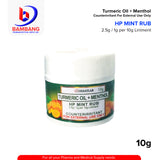 GREATLAB Turmeric Oil + Menthol Hp Mint Rub 2.5g/ 1g Per Liniment 10g