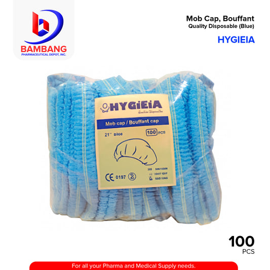 HYGIEIA Bouffant Cap / Mob Cap 21" Blue Pieces 100's