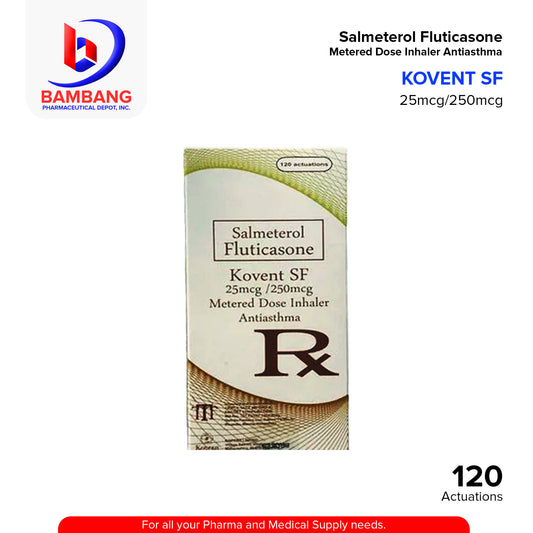 KOVENT SF Salmeterol Fluticasone 25mcg /250mcg Metered Dose Inhaler Actuation 120's