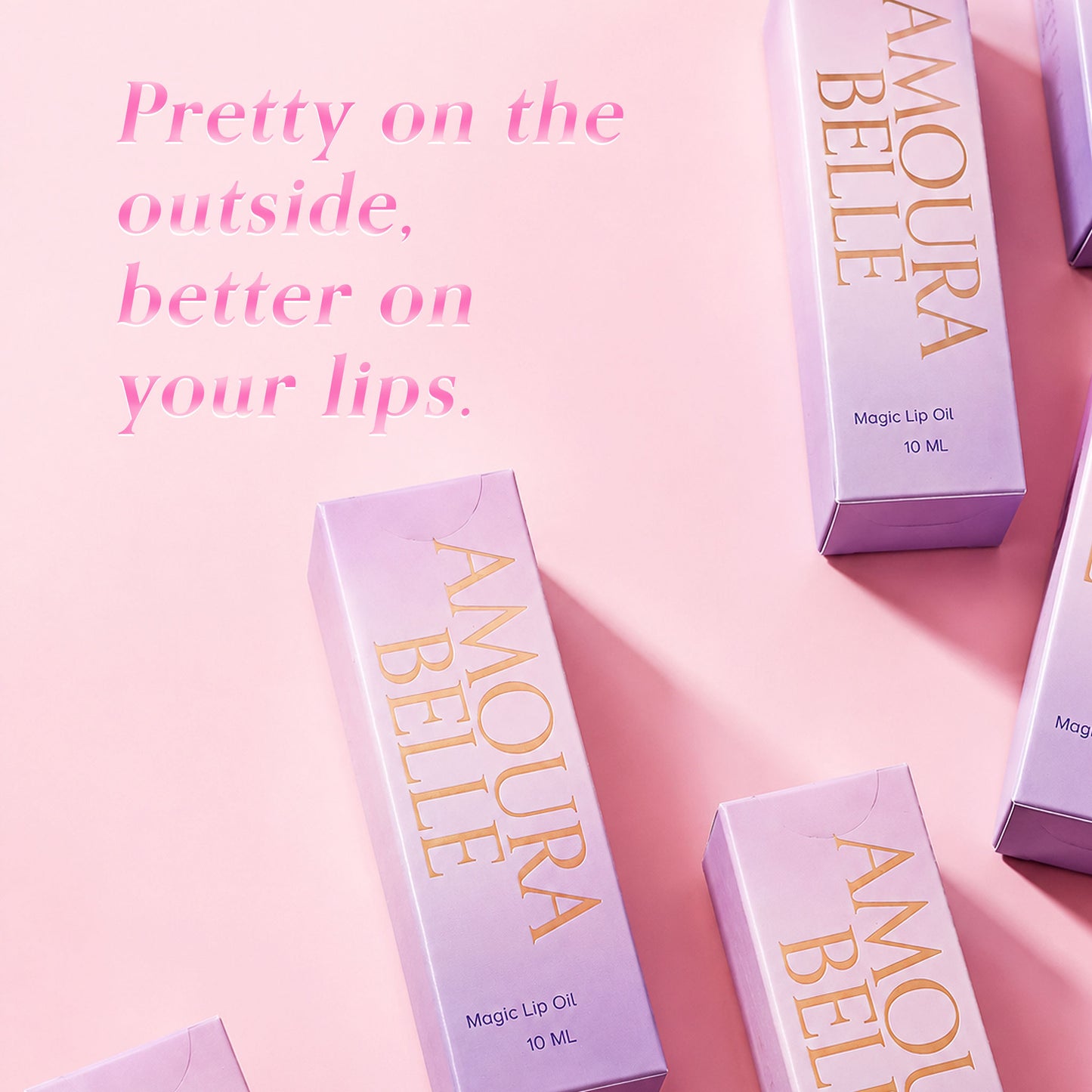 AMOURA BELLE Magic Lip Oil 10ml – Nourishing Glossy Lip Oil with Rosehip, Sunflower & Grapeseed Oils