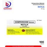 MOTILIA Domperidone Maleate 10mg Tablet 100's