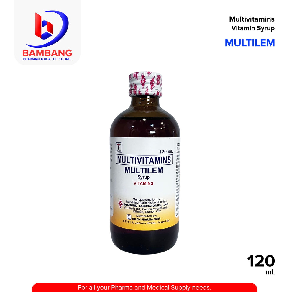 MULTILEM Multivitamins Vitamin Syrup 120 mL – Bambang Pharmaceutical ...
