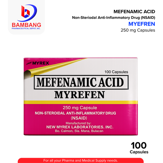 MYREFEN Mefenamic Acid 250mg NSAID Capsule 100's