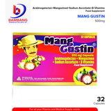 MANG GUSTIN Arabinogalactan Mangosteen Sodium Ascorbate B Vitamins 500mg Capsule 32's