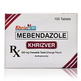 KHRIZVER Mebendazole Anthelmintic 500mg Orange Flavor Chewable Tablets 100's