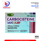 MUCOLIEF Carbocisteine 500mg Capsules 100's