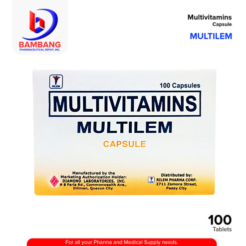 MULTILEM Multivitamins Capsule 100's – Bambang Pharmaceutical Depot Inc.