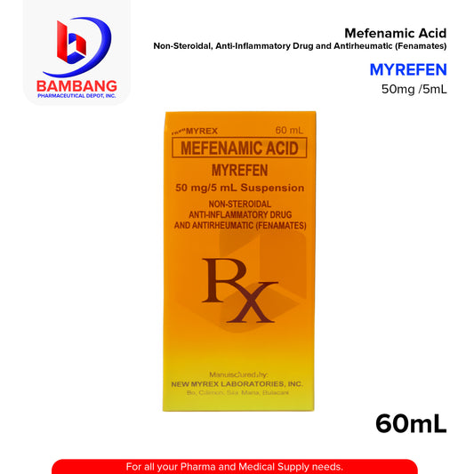 MYREFEN Mefenamic Acid 50mg/5ml Suspension 60ml