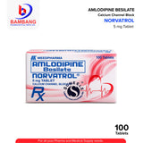 NORVATROL Amlodipine Besilate 5mg Tablet 100's