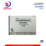 ORCOMOX Co Amoxiclav 625mg Film Coated Tablets 30's