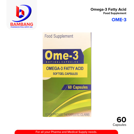 OME-3 Omega 3 Fatty Acid Softgel Capsule 60's