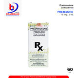 PREZELONE Prednisolone 15 mg / 5 mL Syrup Corticosteroid 60 mL