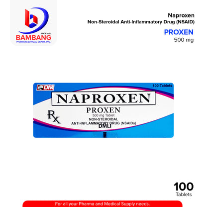 PROXEN Naproxen Non Steroidal Anti Inflammatory Drug NSAIDS 500 mg Tablet 100's