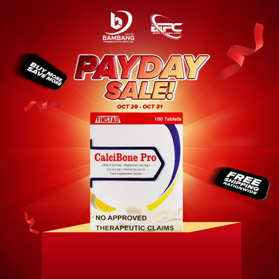 CALCIBONE PRO Calcium 500mg + Magnesium 240 mg + Zinc 6.5 mg + Vitamin D3 250 IU Food Supplement Tablet 100's