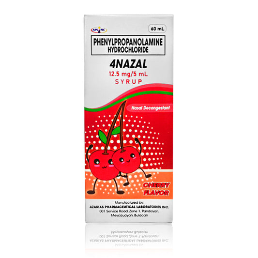 Phenylpropanolamine Hydrochloride (4Nazal) 12.5 mg/5 ml Syrup 60ml