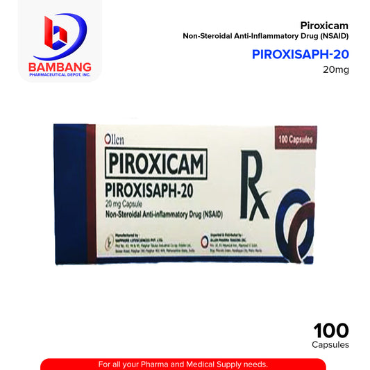 PIROXISAPH Piroxicam 20mg Capsules 100's