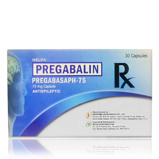 Pregabalin (Pregabasaph 75) 75mg Antiepileptic Capsule 30's