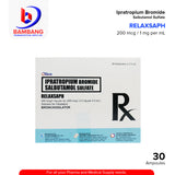 RELAXSAPH Ipratropium Bromide Salbutamol Sulfate 200 mcg/1 mg per ml (500mcg/2.5mg per 2.5ml) 25 ml Ampoules 30's