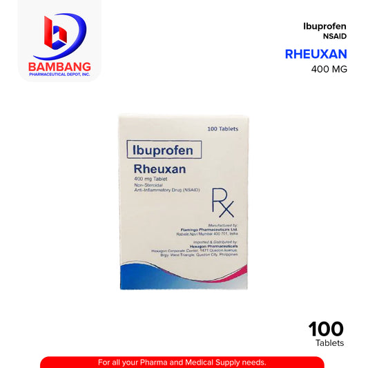 RHEUXAN Ibuprofen 400mg Non-Steroidal Anti-Inflammatory Drug Tablet 100's