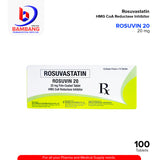 ROSUVIN 20 Rosuvastatin HMG CoA Reductase Inhibitor 20 mg Tablet 100's