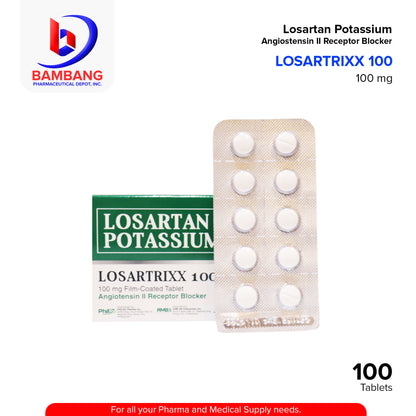 LOSARTRIXX Losartan Potassium 100mg Film Coated Tablet 100's