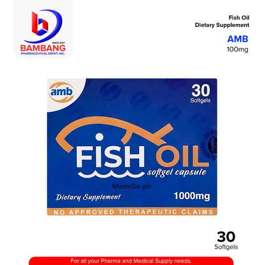 AMB Fish Oil 1000mg Dietary Supplement Softgel Capsule 30's