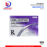 AMLOSAPH Amlodipine Calcium Channel Blocker 10mg Tablet 100's