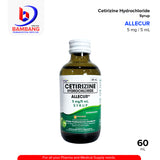 ALLECUR Cetirizine Hydrochloride Syrup 5 mg / 5 mL 60mL
