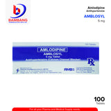 AMBLOSYL Amlodipine 5mg Antihypertensive Calcium Channel Blocker Tablet 100's