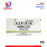 ASPEC-EC Aspirin Antithrombotic 100mg Tablet 100's