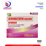 ATORGEN Atorvastatin Calcium 80mg Film Coated Tablet 100'