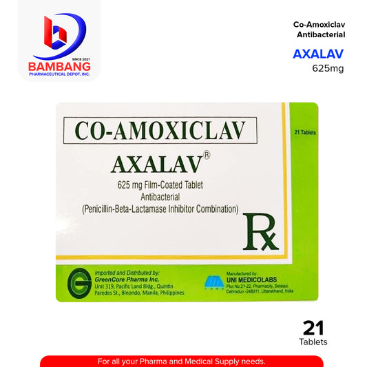AXALAV Co Amoxiclav 625mg Film Coated Tablet 21's