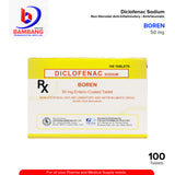 BOREN Diclofenac Sodium Non-Steroidal Anti-Inflammatory Antirheumatic 50mg Tablet 100's