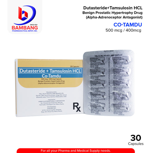 CO-TAMDU Dutasteride + Tamsulosin HCI 500mcg / 400mcg Capsule 30's ...