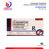 CLINDOLLEN Clindamycin 150mg Capsule Solution for Injection Antibacterial Ampoules 10's