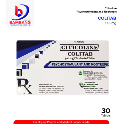 COLITAB Citicoline 500g Film Coated Tablet 30's
