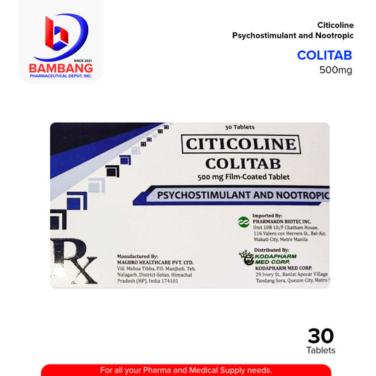 COLITAB Citicoline 500g Film Coated Tablet 30's