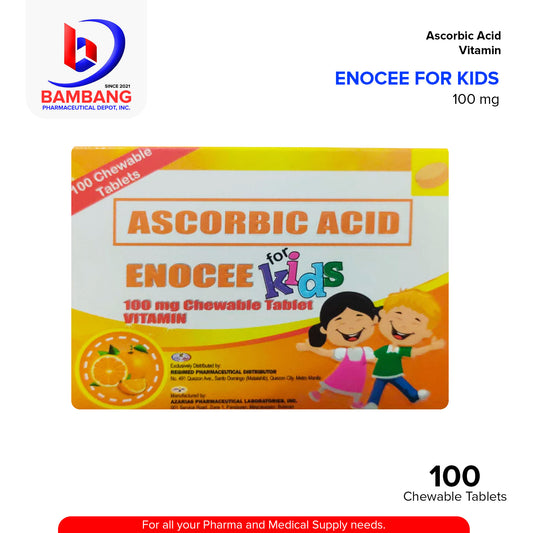 ENOCEE KIDS Ascorbic acid 100mg Chewable tablet vitamins 100's