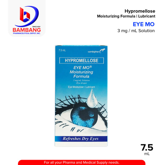 EYE MO Hypromellose Moisturizing Formula 3mg/ml Solution Eye Drops Blue 7.5ml