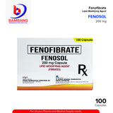 FENOSOL Fenofibrate Lipid Modifying Agent 200 mg Capsule 100's