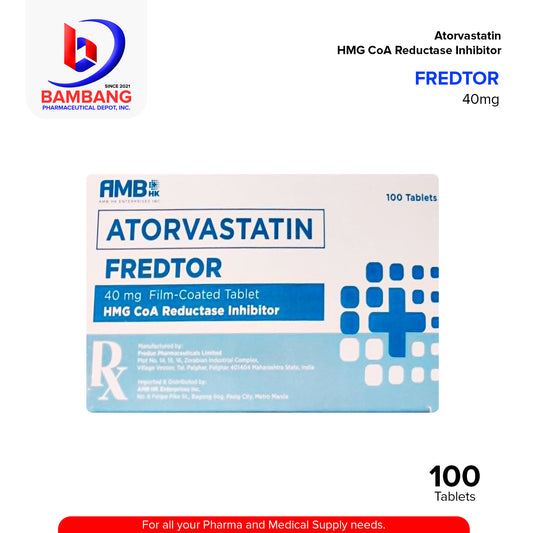 FREDTOR Atorvastatin 40mg Film Coated Tablets 100's