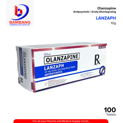 LANZAPH Olanzapine 10mg Orally Disintegrating Tablet 100's