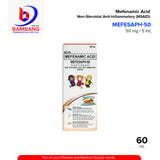 MEFESAPH-50 Mefenamic Acid Non-Steroidal Anti-Inflammatory (NSAID) 50MG / 5 mL Suspension 60mL