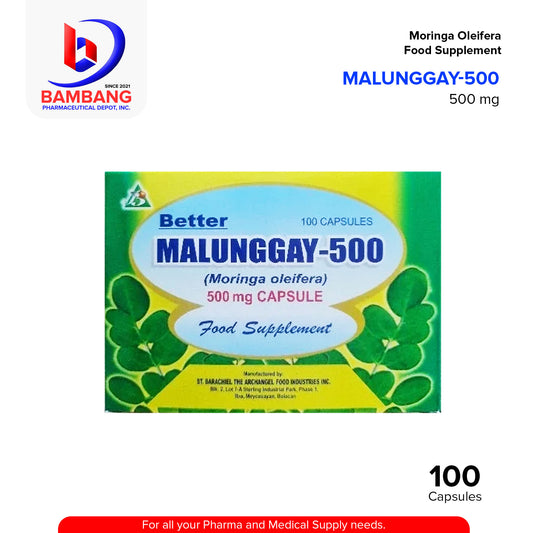 MALUNGGAY-500 Moringa Oleifera 500mg Capsule 100's
