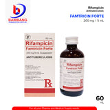 FAMTRICIN FORTE Rifampicin 200mg / 5ml Suspension Antituberculosis 60ml
