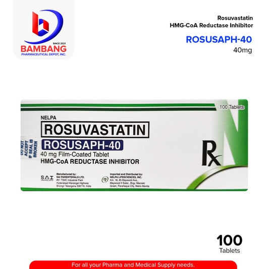 ROSUSAPH 40 Rosuvastatin 40mg Film Coated Tablets 100's
