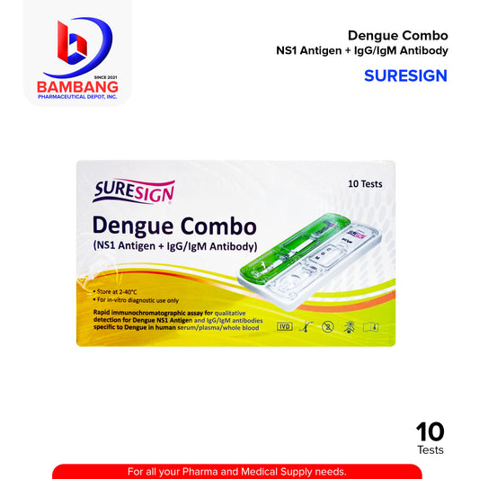 SURESIGN Dengue Combo NS1 Antigen + 1gG / igM Antibody Tester 10's