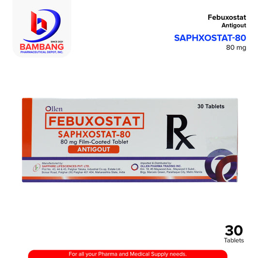 SAPHXOSTAT-80 Febuxostat 80mg Antigout Tablet 30's