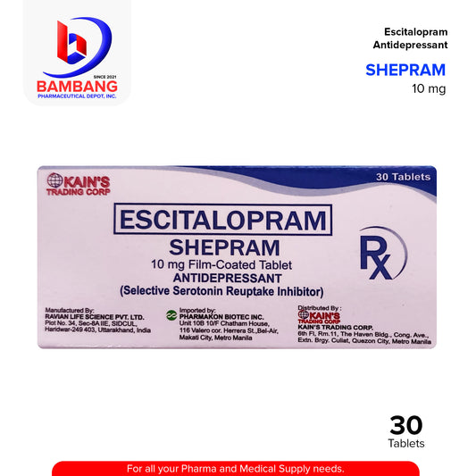 SHEPRAM Escitalopram 10 mg tablets 30's
